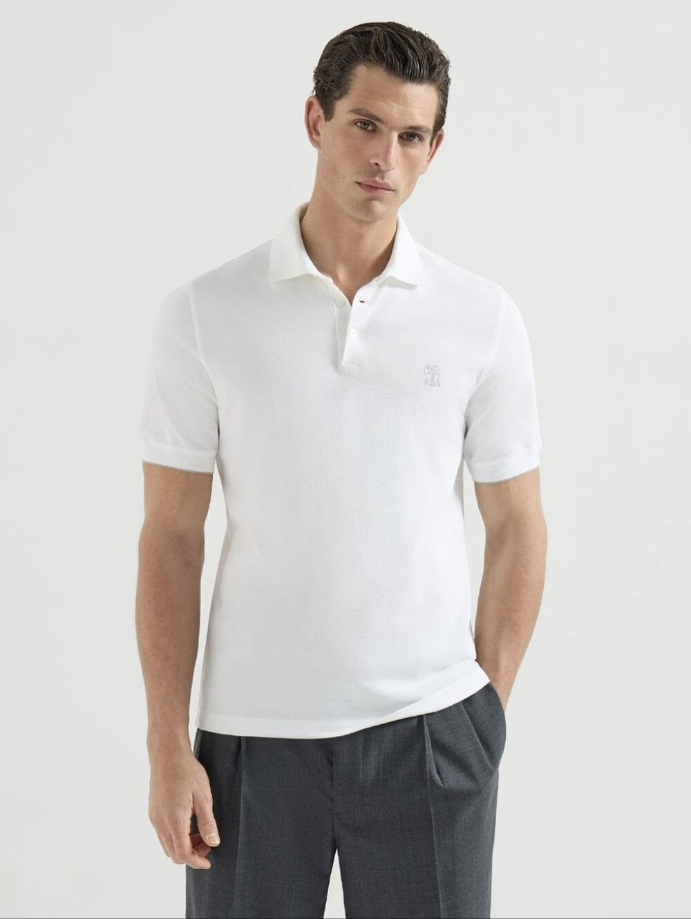 Brunello Cucinelli Premium Polo Shirt White 36